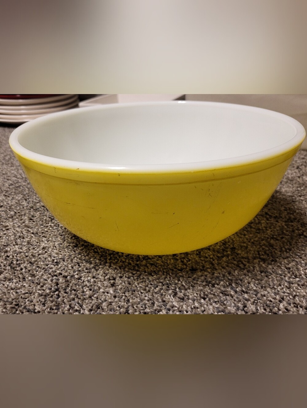 Vintage Pyrex Primary Color Yellow Mixing Bowl